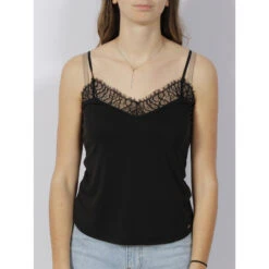 Caraco Débardeur Betty Dentelle Noir Femme - Morgan