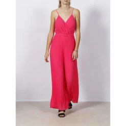 Combinaison Pantalon Plissée Cloé Rose Fluo Femme - Morgan