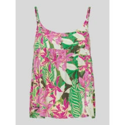 Débardeur à Fleurs Loose Hallie Rose Vert Femme - Only