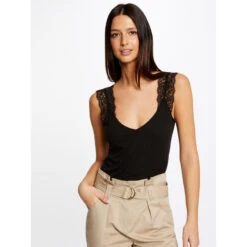 Débardeur Bdelia Dentelle Noir Femme - Morgan