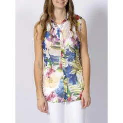 Débardeur Chemisier Clouis Fleurs Multicolore Femme - Guess 8 Débardeur Chemisier Clouis Fleurs Multicolore Femme - Guess -Vero Vetements Magasin debardeur chemisier clouis fleurs multicolore femme guess 2