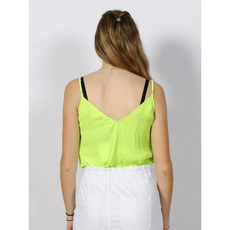 Débardeur Col V Dentelle Opam Vert Femme - Morgan 4 Débardeur Col V Dentelle Opam Vert Femme - Morgan – Image 2