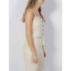 Débardeur Crop Pailleté Ryle Beige Femme - Vero Moda -Vero Vetements Magasin debardeur crop paillete ryle beige femme vero moda 2