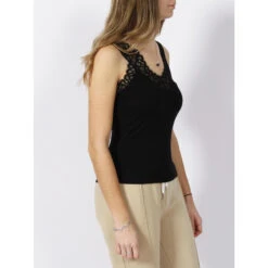 Débardeur Dentelle Dnana Noir Femme - Morgan 8 Débardeur Dentelle Dnana Noir Femme - Morgan -Vero Vetements Magasin debardeur dentelle dnana noir femme morgan 2