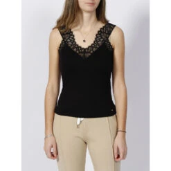 Débardeur Dentelle Dnana Noir Femme - Morgan