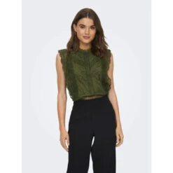 Débardeur Dentelle Lace Karo Kaki Femme - Only