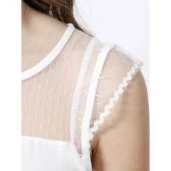 Débardeur Dentelles Sue Blanc Femme - Deeluxe 9 Débardeur Dentelles Sue Blanc Femme - Deeluxe -Vero Vetements Magasin debardeur dentelles sue blanc femme deeluxe 3