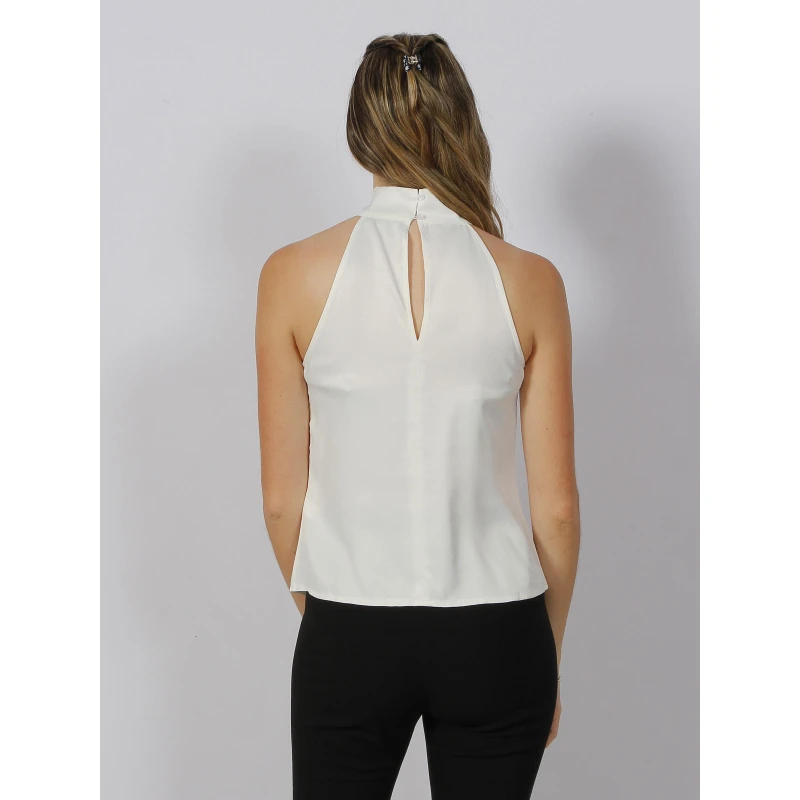Débardeur Halter Satiné Blanc Femme - Salsa 4 Débardeur Halter Satiné Blanc Femme - Salsa – Image 2