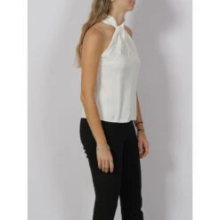 Débardeur Halter Satiné Blanc Femme - Salsa 8 Débardeur Halter Satiné Blanc Femme - Salsa -Vero Vetements Magasin debardeur halter satine blanc femme salsa 2