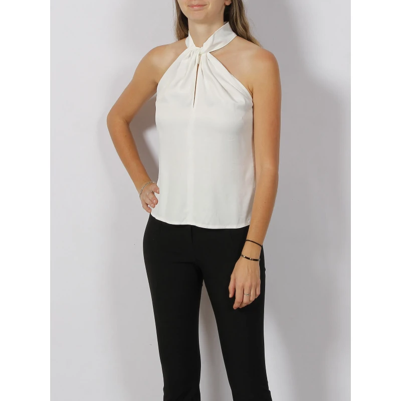 Débardeur Halter Satiné Blanc Femme - Salsa 3 Débardeur Halter Satiné Blanc Femme - Salsa