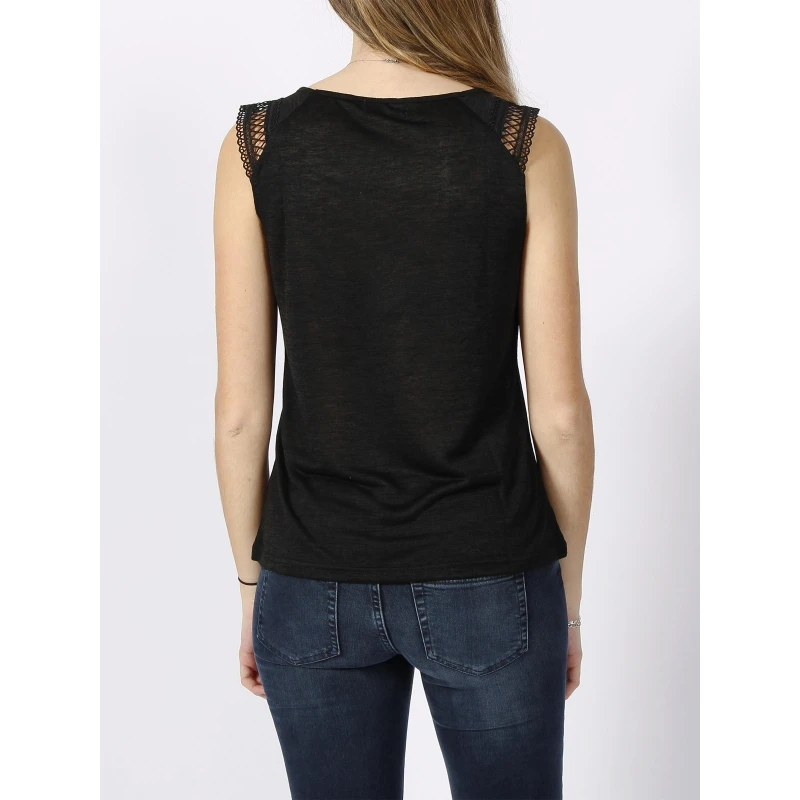 Débardeur Sally Noir Femme - Deeluxe 4 Débardeur Sally Noir Femme - Deeluxe – Image 2