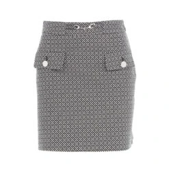 Jupe Courte Trapèze Jalio Marine Noir Femme - Morgan