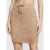 Jupe Droite En Suédine Tamara Beige Femme - Guess -Vero Vetements Magasin jupe droite en suedine tamara beige femme guess