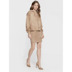 Jupe Droite En Suédine Tamara Beige Femme - Guess -Vero Vetements Magasin jupe droite en suedine tamara beige femme guess 2