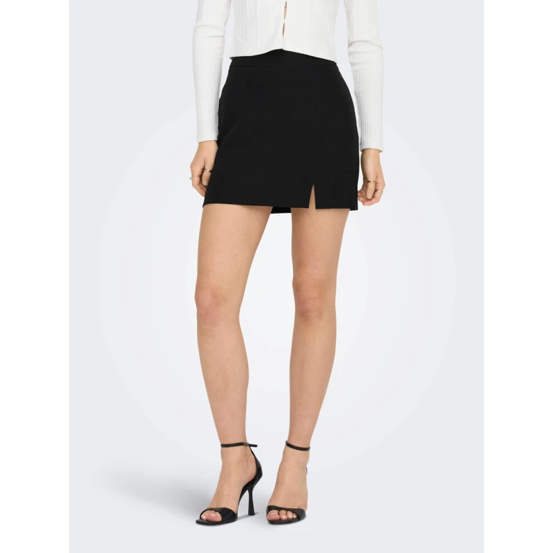 Jupe Elly Slit Basique Noir Femme - Only 3 Jupe Elly Slit Basique Noir Femme - Only