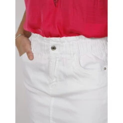 Jupe En Jean Paperbag Alma Blanc Femme - Vero Moda -Vero Vetements Magasin jupe en jean paperbag alma blanc femme vero moda 3