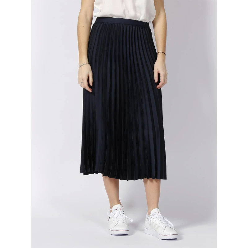 Jupe Midi Plissé Bleu Marine Femme - Teddy Smith 3 Jupe Midi Plissé Bleu Marine Femme - Teddy Smith