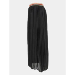 Jupe Midi Plissé Bord Paillette Ellie Noir Femme - Only -Vero Vetements Magasin jupe midi plisse bord paillette ellie noir femme only 2