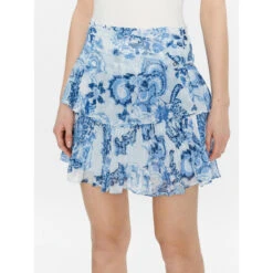 Jupe Mini à Volants Gilda Bleu Femme - Guess