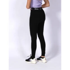 Legging Easy Logos Brodés Sur L'élastique Noir Femme - Hugo -Vero Vetements Magasin legging easy logos brodes sur l elastique noir femme hugo 3