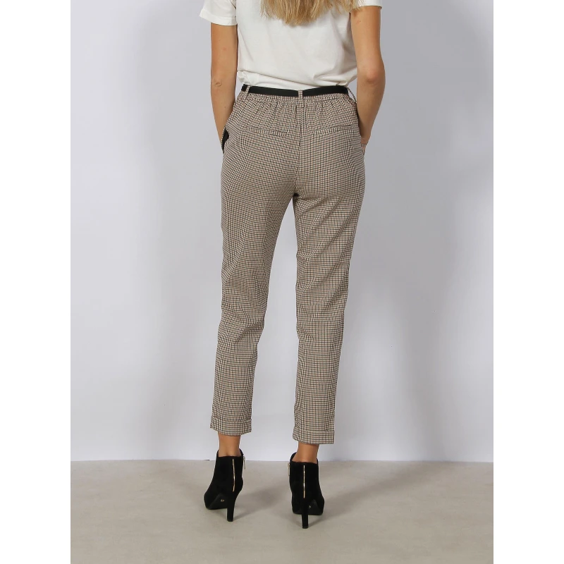 Pantalon à Carreaux Clara Kaya Marron Femme - Vero Moda 4 Pantalon à Carreaux Clara Kaya Marron Femme - Vero Moda – Image 2
