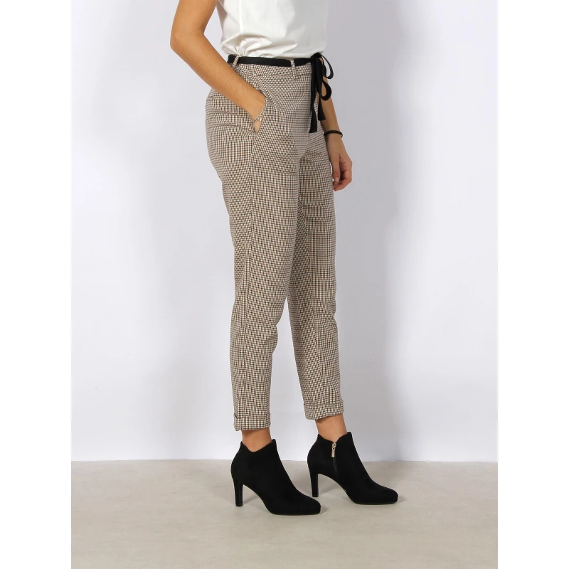 Pantalon à Carreaux Clara Kaya Marron Femme - Vero Moda 5 Pantalon à Carreaux Clara Kaya Marron Femme - Vero Moda – Image 3