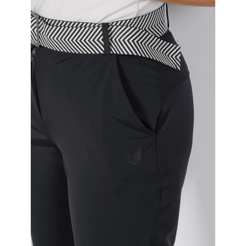 Pantalon Ceinture Taille Haute Kristiana Bleu Marine Femme - Hbt 6 Pantalon Ceinture Taille Haute Kristiana Bleu Marine Femme - Hbt – Image 4