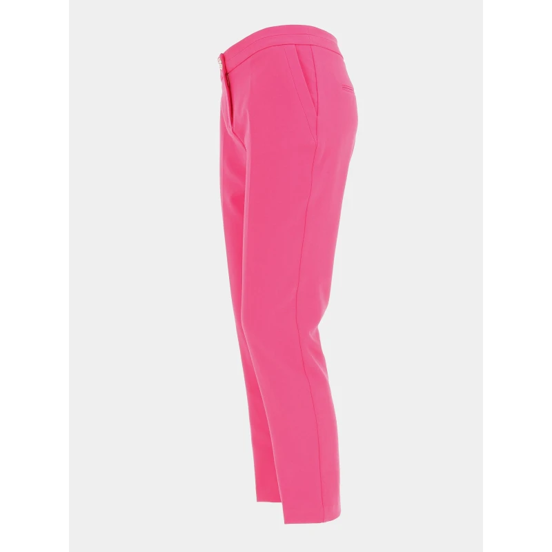 Pantalon Droit Cris Rose Fluo Femme - Morgan 5 Pantalon Droit Cris Rose Fluo Femme - Morgan – Image 3