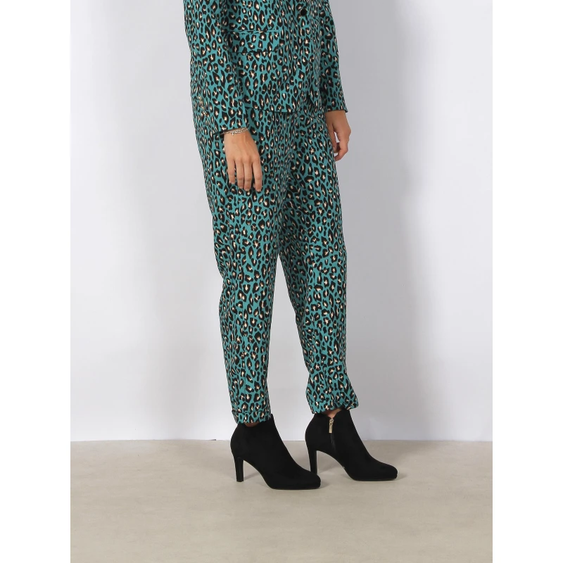 Pantalon Droit Fluide Léopard Dodo Vert Femme - Vero Moda 5 Pantalon Droit Fluide Léopard Dodo Vert Femme - Vero Moda – Image 3