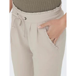 Pantalon Fluide Catia Beige Femme - Jacqueline De Yong -Vero Vetements Magasin pantalon fluide catia beige femme jacqueline de yong 3