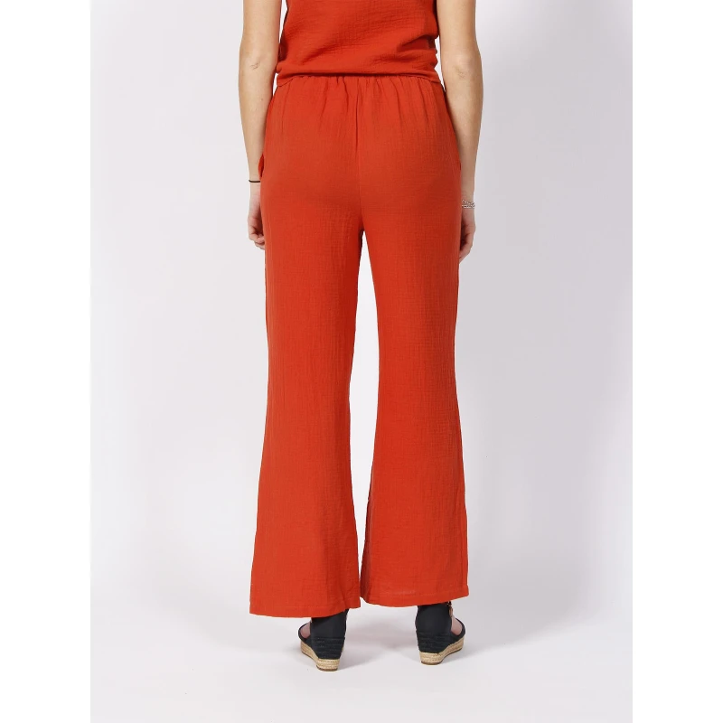 Pantalon Fluide Dana Orange Femme - Deeluxe 4 Pantalon Fluide Dana Orange Femme - Deeluxe – Image 2