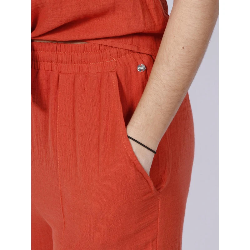 Pantalon Fluide Dana Orange Femme - Deeluxe 6 Pantalon Fluide Dana Orange Femme - Deeluxe – Image 4