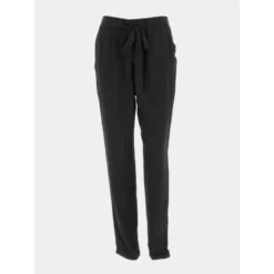 Pantalon Fluide Elida Noir Femme - Deeluxe