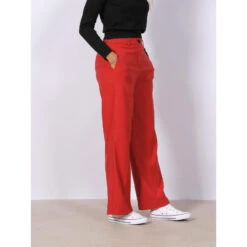 Pantalon Fluide Large Ciffany Rouge Femme - Vero Moda 8 Pantalon Fluide Large Ciffany Rouge Femme - Vero Moda -Vero Vetements Magasin pantalon fluide large ciffany rouge femme vero moda 2