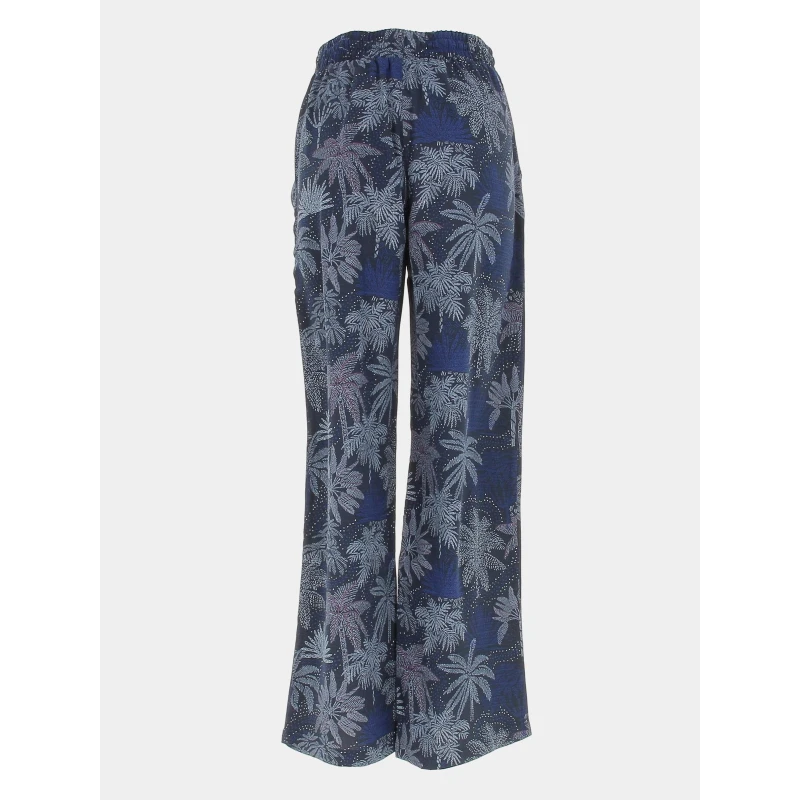 Pantalon Fluide Silia Tropical Bleu Marine Femme - Teddy Smith 4 Pantalon Fluide Silia Tropical Bleu Marine Femme - Teddy Smith – Image 2