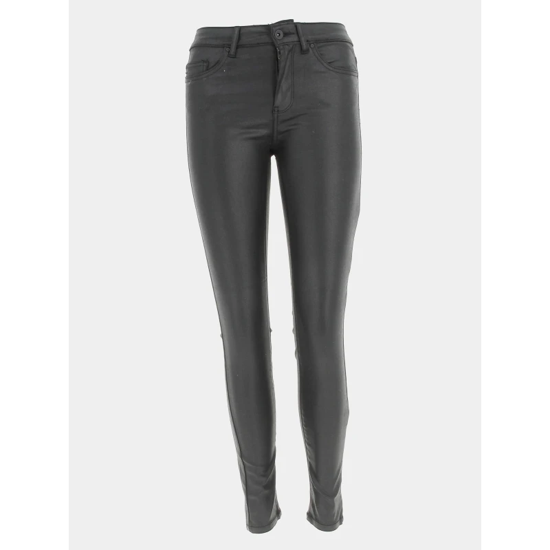 Pantalon Skinny Hush 30 Enduit Noir Femme - Only 3 Pantalon Skinny Hush 30 Enduit Noir Femme - Only
