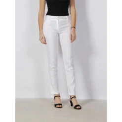 Pantalon Slim Christina City Lin Blanc Femme - Hbt