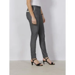 Pantalon Slim Christina Imprimés Jean Gris Femme - HBT -Vero Vetements Magasin pantalon slim christina imprimes jean gris femme hbt 2