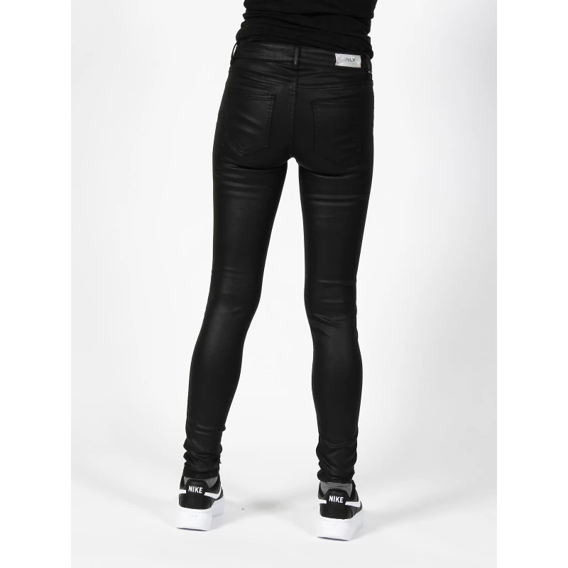 Pantalon Slim Enduit Noir Femme - Only 4 Pantalon Slim Enduit Noir Femme - Only – Image 2