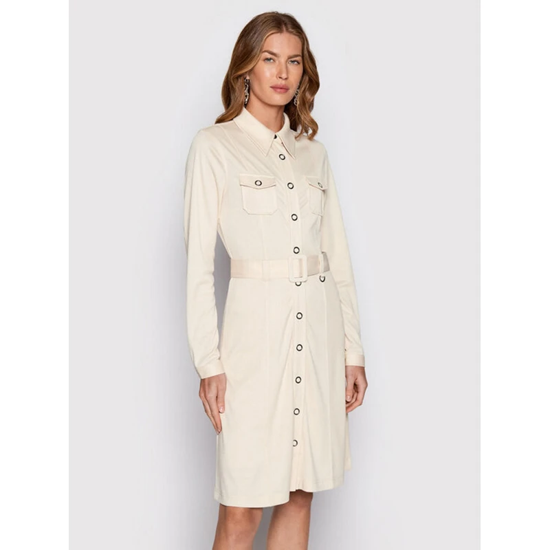 Robe à Ceinture Jeanne écru Femme - Guess 5 Robe à Ceinture Jeanne écru Femme - Guess – Image 3