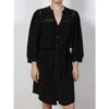 Robe Ceinture Benja Noir Femme - La Petite Etoile -Vero Vetements Magasin robe ceinture benja noir femme la petite etoile