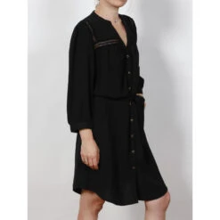 Robe Ceinture Benja Noir Femme - La Petite Etoile -Vero Vetements Magasin robe ceinture benja noir femme la petite etoile 2