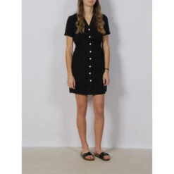 Robe Chemise Cintrée Harper Noir Femme - Vero Moda