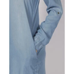 Vero Moda Robe Chemise Silla Bleu Femme - Véro Moda -Vero Vetements Magasin robe chemise silla bleu femme vero moda 3