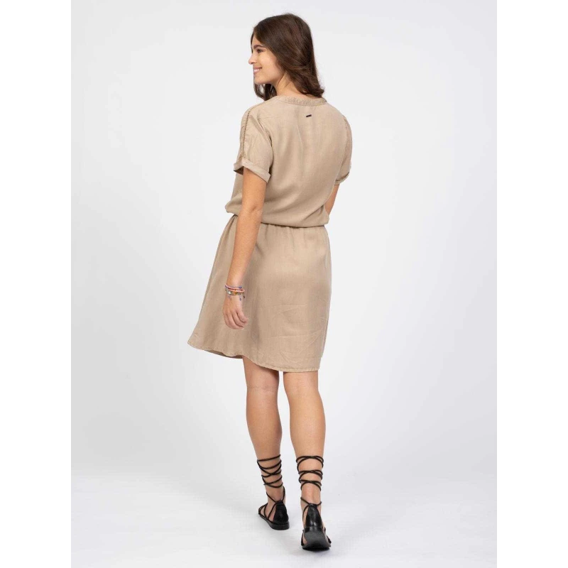 Robe Chemise Tyata Beige Femme - Sun Valley 4 Robe Chemise Tyata Beige Femme - Sun Valley – Image 2