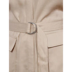 Robe Chemise Utility Tencel Beige Femme - Calvin Klein -Vero Vetements Magasin robe chemise utility tencel beige femme calvin klein 3