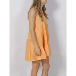 Robe Courte Ample Thyra Orange Femme - Only -Vero Vetements Magasin robe courte ample thyra orange femme only 2