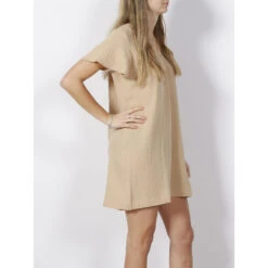 Robe Courte Droite Natali Beige Femme - Vero Moda 8 Robe Courte Droite Natali Beige Femme - Vero Moda -Vero Vetements Magasin robe courte droite natali beige femme vero moda 2