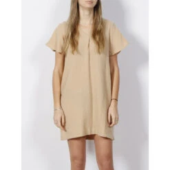 Robe Courte Droite Natali Beige Femme - Vero Moda