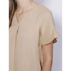 Robe Courte Droite Natali Beige Femme - Vero Moda 9 Robe Courte Droite Natali Beige Femme - Vero Moda -Vero Vetements Magasin robe courte droite natali beige femme vero moda 3